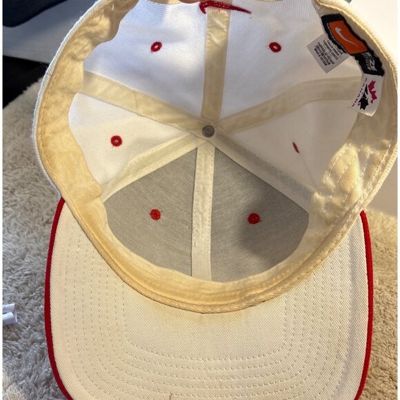 Nike Team Canada Hockey Hat Snapback White Red Cotton Embroidered Adjustable - Picture 8 of 9